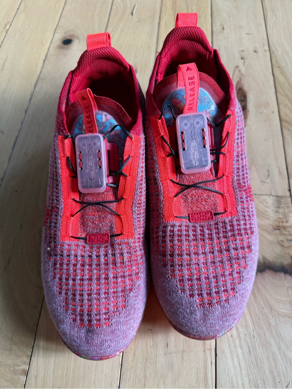 Nike Red Knit Slip-On Sneakers